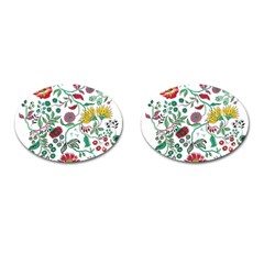 Flowers Garden Tropical Plant Cufflinks (oval) by Pakrebo