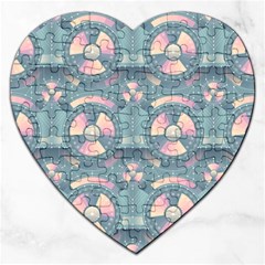 Seamless Pattern Seamless Design Jigsaw Puzzle (heart) by Pakrebo