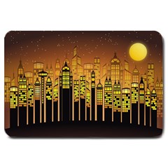 Buildings Skyscrapers City Large Doormat  by Pakrebo