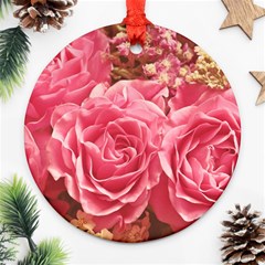 Roses Noble Roses Romantic Pink Ornament (round) by Pakrebo