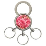 Roses Noble Roses Romantic Pink 3-Ring Key Chain Front