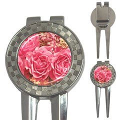 Roses Noble Roses Romantic Pink 3-in-1 Golf Divots by Pakrebo