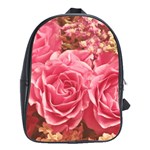 Roses Noble Roses Romantic Pink School Bag (Large) Front