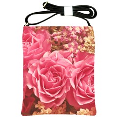 Roses Noble Roses Romantic Pink Shoulder Sling Bag by Pakrebo