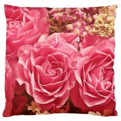 Roses Noble Roses Romantic Pink Large Cushion Case (two Sides) by Pakrebo