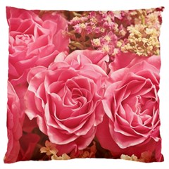 Roses Noble Roses Romantic Pink Standard Flano Cushion Case (one Side) by Pakrebo