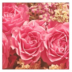 Roses Noble Roses Romantic Pink Large Satin Scarf (square) by Pakrebo