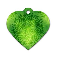 Pagan Mandala Seamless Tileable Dog Tag Heart (two Sides) by Pakrebo