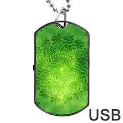 Pagan Mandala Seamless Tileable Dog Tag Usb Flash (two Sides) by Pakrebo