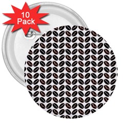 Coffee Beans Pattern Illustrator 3  Buttons (10 Pack)  by Pakrebo