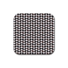 Coffee Beans Pattern Illustrator Rubber Coaster (square)  by Pakrebo