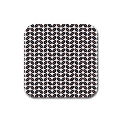 Coffee Beans Pattern Illustrator Rubber Square Coaster (4 Pack)  by Pakrebo