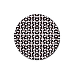 Coffee Beans Pattern Illustrator Rubber Coaster (round)  by Pakrebo