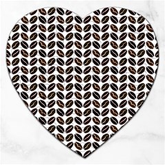 Coffee Beans Pattern Illustrator Jigsaw Puzzle (heart) by Pakrebo