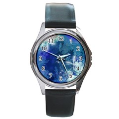 Wonderful Elegant Floral Design Round Metal Watch by FantasyWorld7