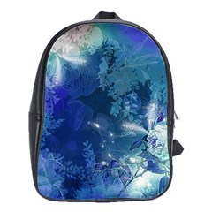 Wonderful Elegant Floral Design School Bag (large) by FantasyWorld7