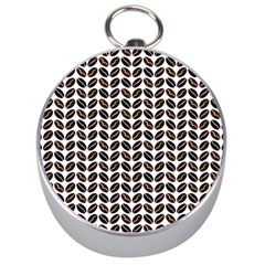 Coffee Beans Pattern Illustrator Silver Compasses by Pakrebo