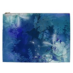 Wonderful Elegant Floral Design Cosmetic Bag (xxl) by FantasyWorld7