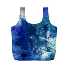 Wonderful Elegant Floral Design Full Print Recycle Bag (m) by FantasyWorld7