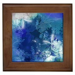 Wonderful Elegant Floral Design Framed Tiles by FantasyWorld7