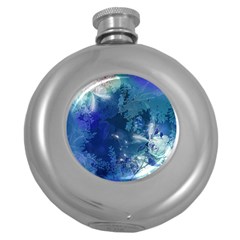 Wonderful Elegant Floral Design Round Hip Flask (5 Oz) by FantasyWorld7