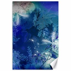 Wonderful Elegant Floral Design Canvas 24  X 36  by FantasyWorld7