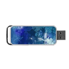 Wonderful Elegant Floral Design Portable Usb Flash (two Sides) by FantasyWorld7