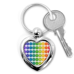 Background Colorful Geometric Key Chain (heart)