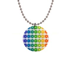 Background Colorful Geometric 1  Button Necklace by Pakrebo