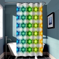 Background Colorful Geometric Shower Curtain 36  X 72  (stall)  by Pakrebo