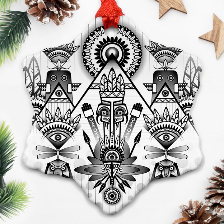 Ancient Parade Ancient Civilization Snowflake Ornament (Two Sides)