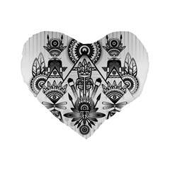 Ancient Parade Ancient Civilization Standard 16  Premium Flano Heart Shape Cushions by Pakrebo