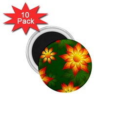 Flower Pattern Floral Non Seamless 1 75  Magnets (10 Pack)  by Pakrebo