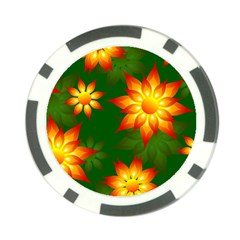 Flower Pattern Floral Non Seamless Poker Chip Card Guard (10 Pack)