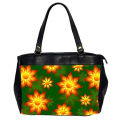 Flower Pattern Floral Non Seamless Oversize Office Handbag (2 Sides) by Pakrebo