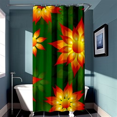 Flower Pattern Floral Non Seamless Shower Curtain 36  X 72  (stall)  by Pakrebo