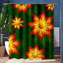 Flower Pattern Floral Non Seamless Shower Curtain 60  X 72  (medium)  by Pakrebo