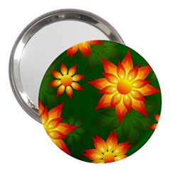 Flower Pattern Floral Non Seamless 3  Handbag Mirrors by Pakrebo