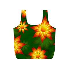 Flower Pattern Floral Non Seamless Full Print Recycle Bag (s)