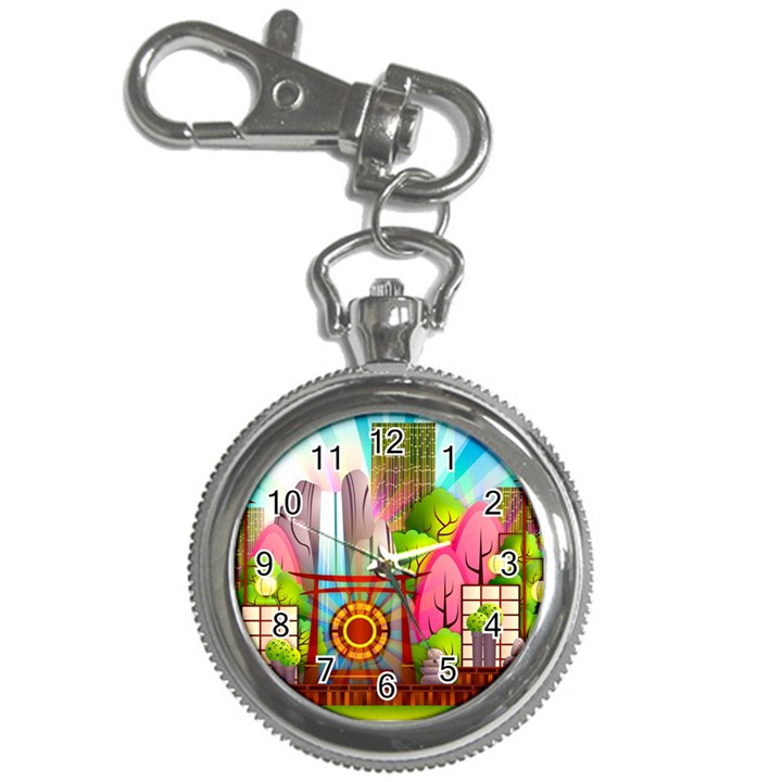 Zen Garden Japanese Nature Garden Key Chain Watches