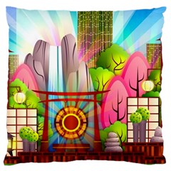 Zen Garden Japanese Nature Garden Large Cushion Case (one Side) by Pakrebo