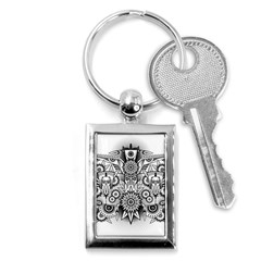 Forest Patrol Tribal Abstract Key Chain (rectangle) by Pakrebo