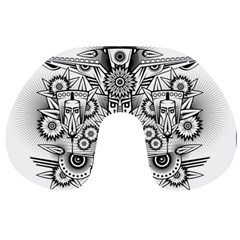 Forest Patrol Tribal Abstract Travel Neck Pillow by Pakrebo