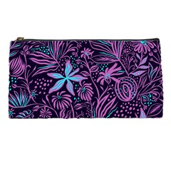 Stamping Pattern Leaves Drawing Pencil Cases by Pakrebo