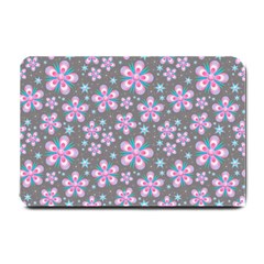 Seamless Pattern Flowers Pink Small Doormat  by Pakrebo