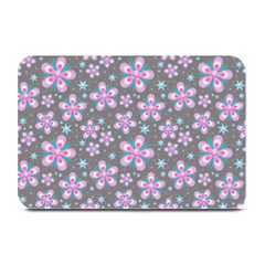 Seamless Pattern Flowers Pink Plate Mats by Pakrebo