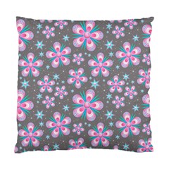 Seamless Pattern Flowers Pink Standard Cushion Case (one Side) by Pakrebo