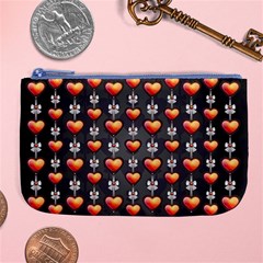 Love Heart Background Large Coin Purse by Pakrebo