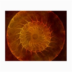 Orange Warm Hues Fractal Chaos Small Glasses Cloth by Pakrebo