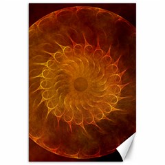 Orange Warm Hues Fractal Chaos Canvas 20  X 30  by Pakrebo